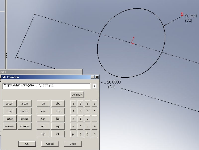 circumference dimension? DASSAULT SOLIDWORKS 3D Design EngTips