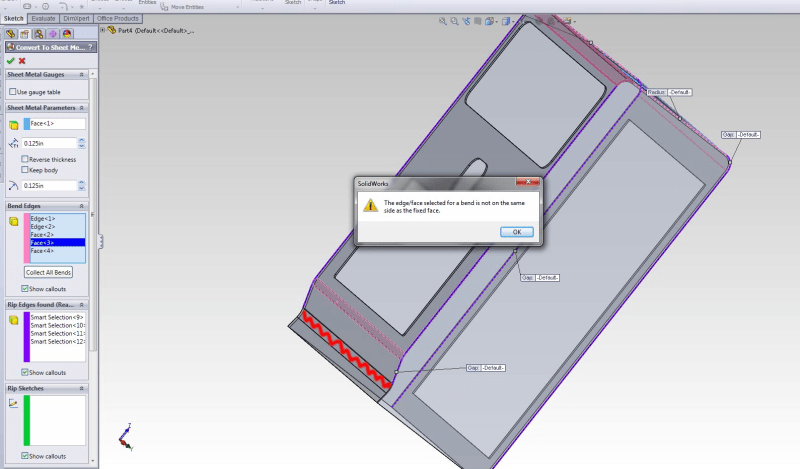 solidworks 2010 bump bend part