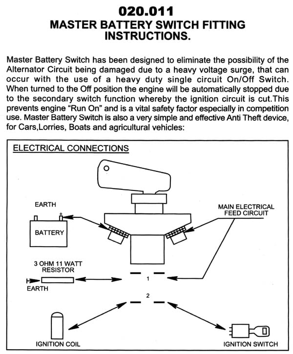 Wiring in a Kill Switch - Automotive electrical & sensor engineering