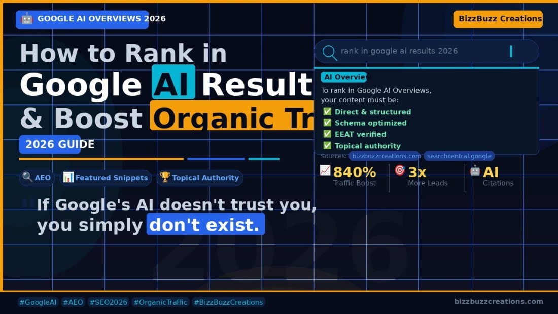 How to Rank in Google AI Results & Boost Organic Traffic (2026 Guide)