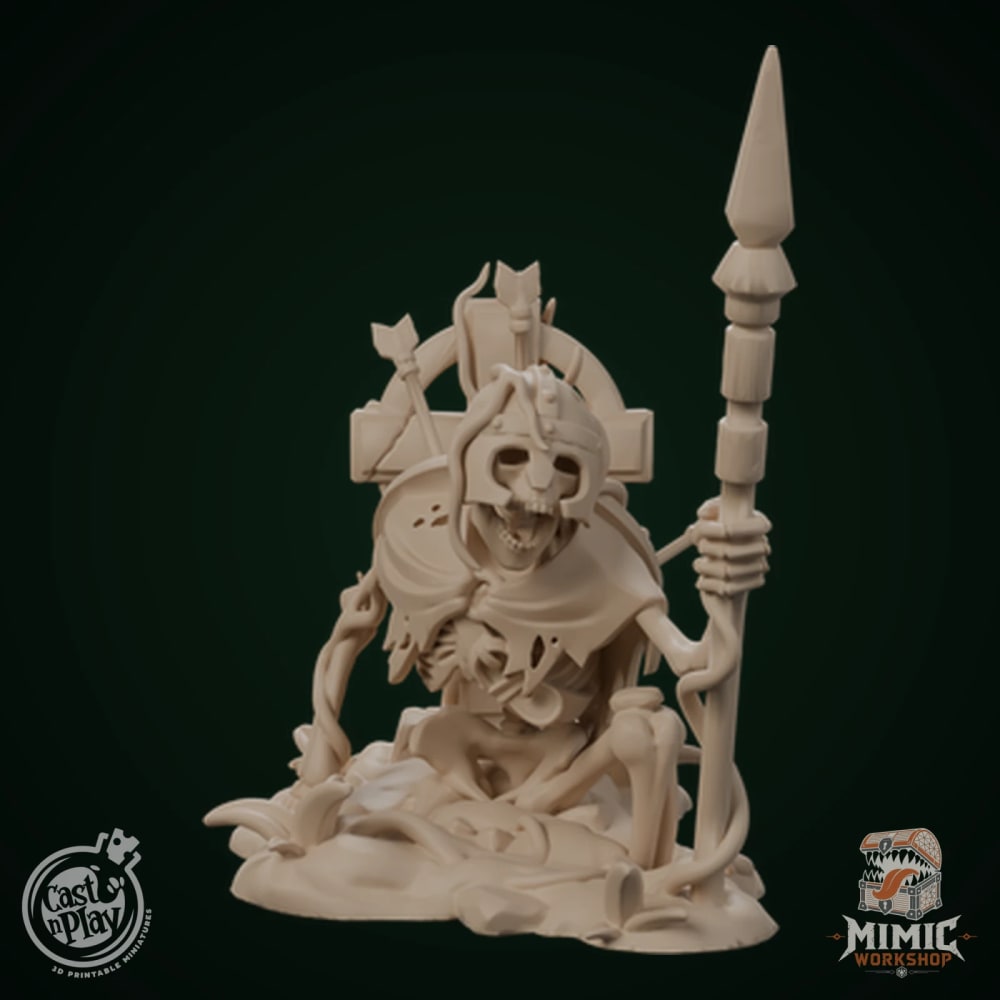 Rising Skeleton — Spear in Hand