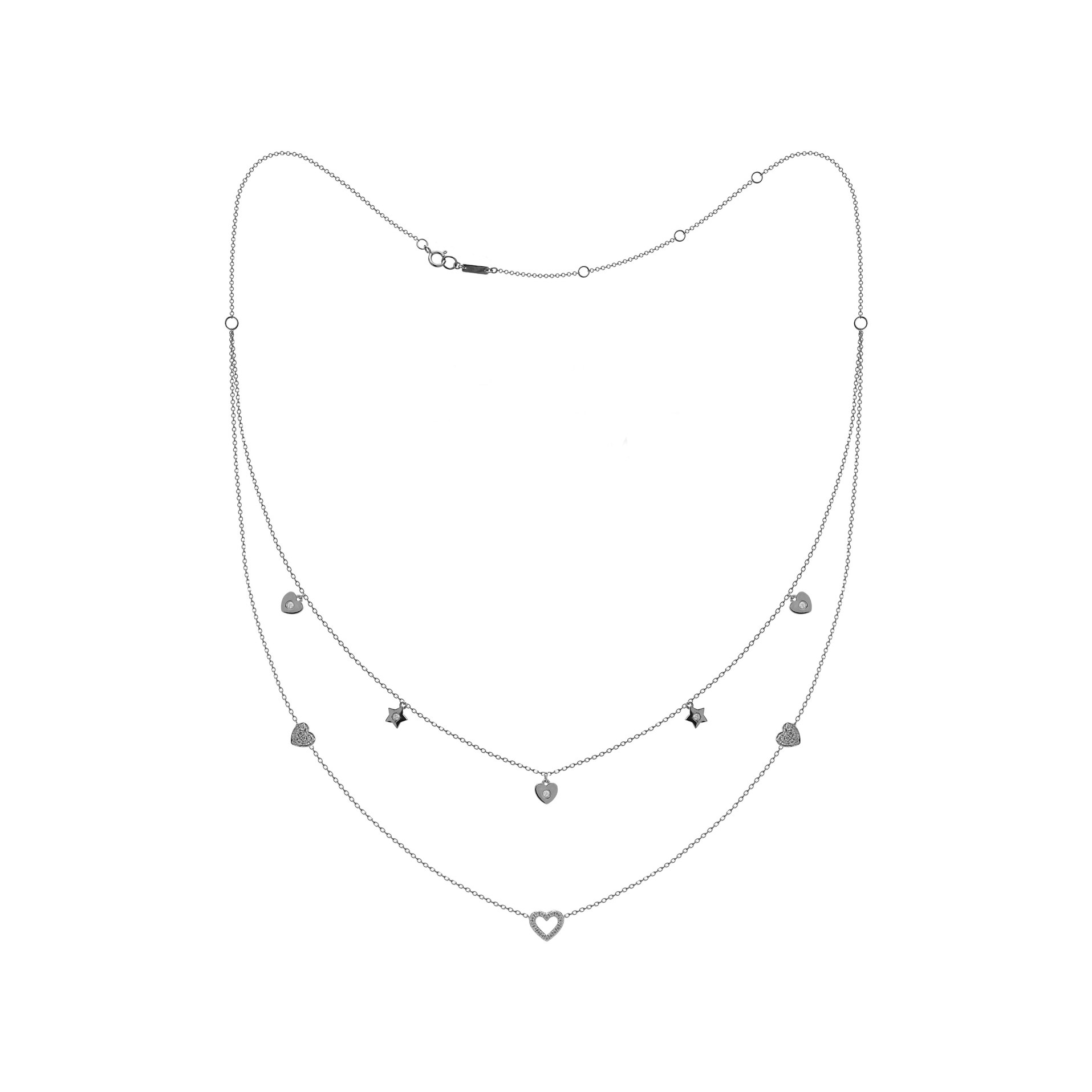 White gold diamond necklace