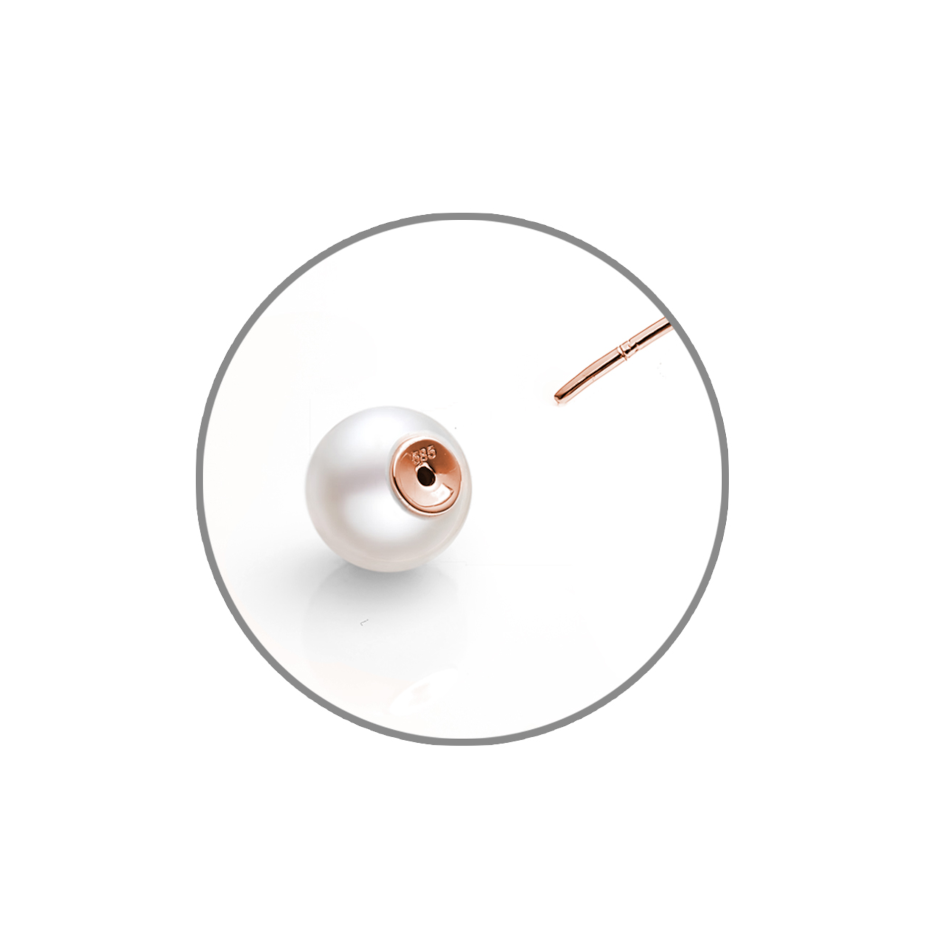 Pearl Earrings ER040799GB in 18K Rose Gold