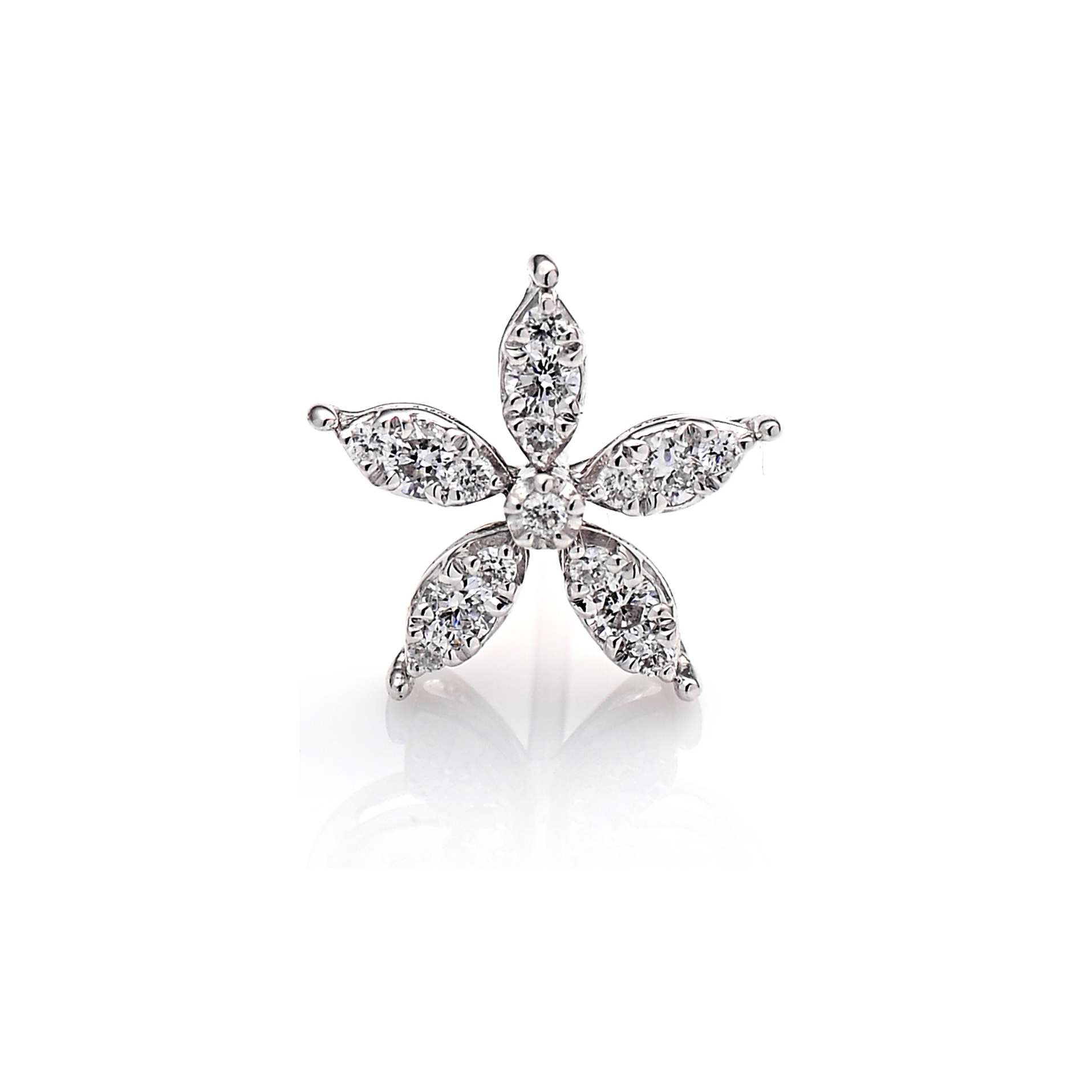 Diamond Earrings ER043558DB in 18K White Gold