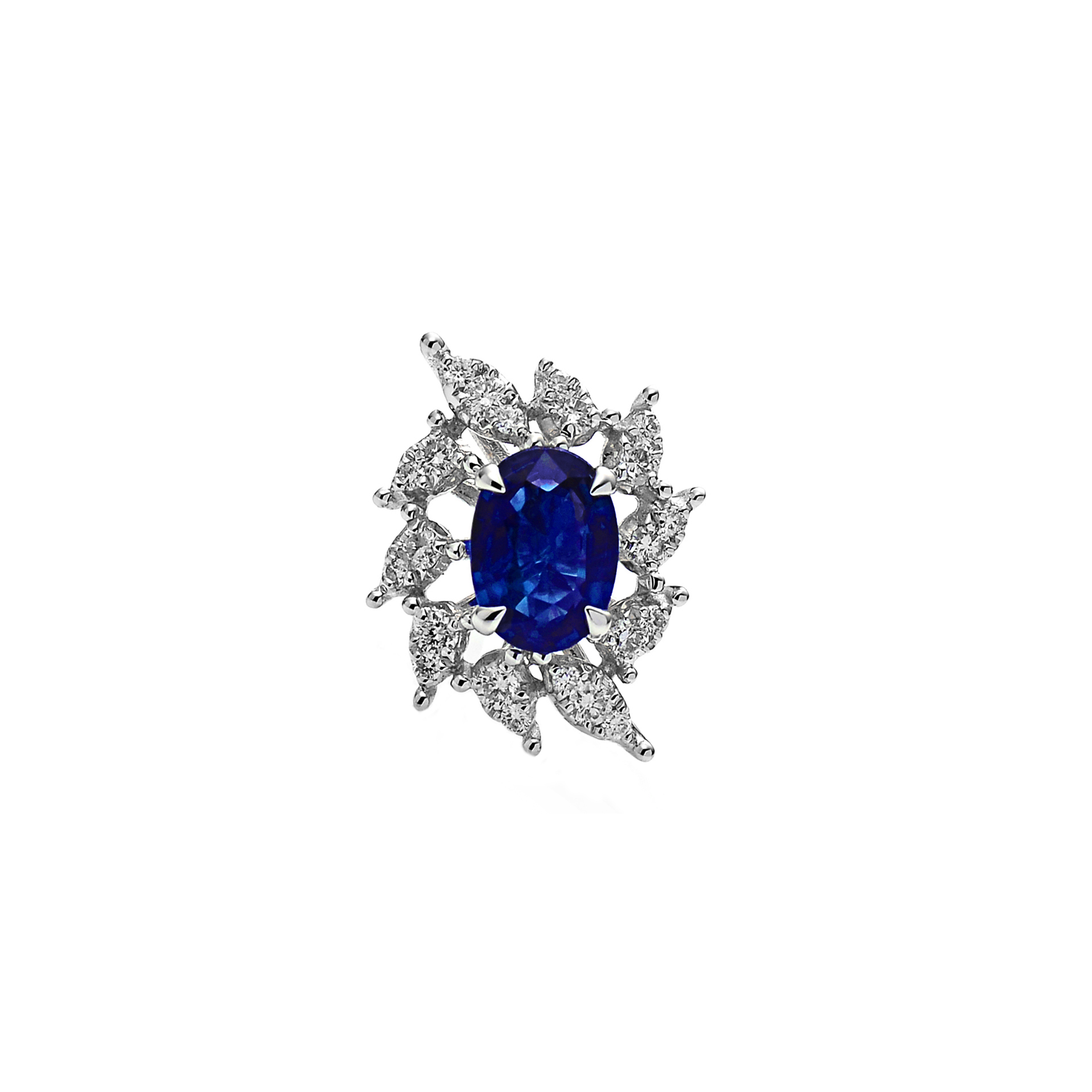 Diamond Earrings Set SE043530GB in 18K White Gold