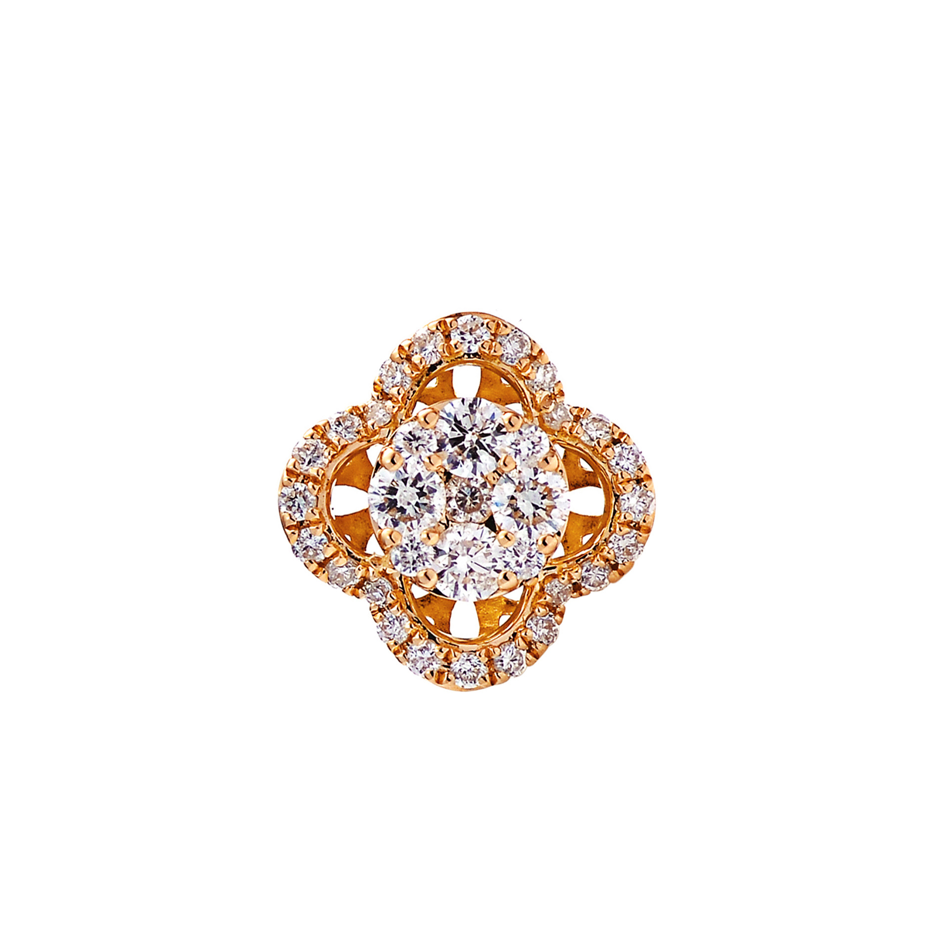 Diamond Earrings Set SE043818DB in 18K Rose Gold