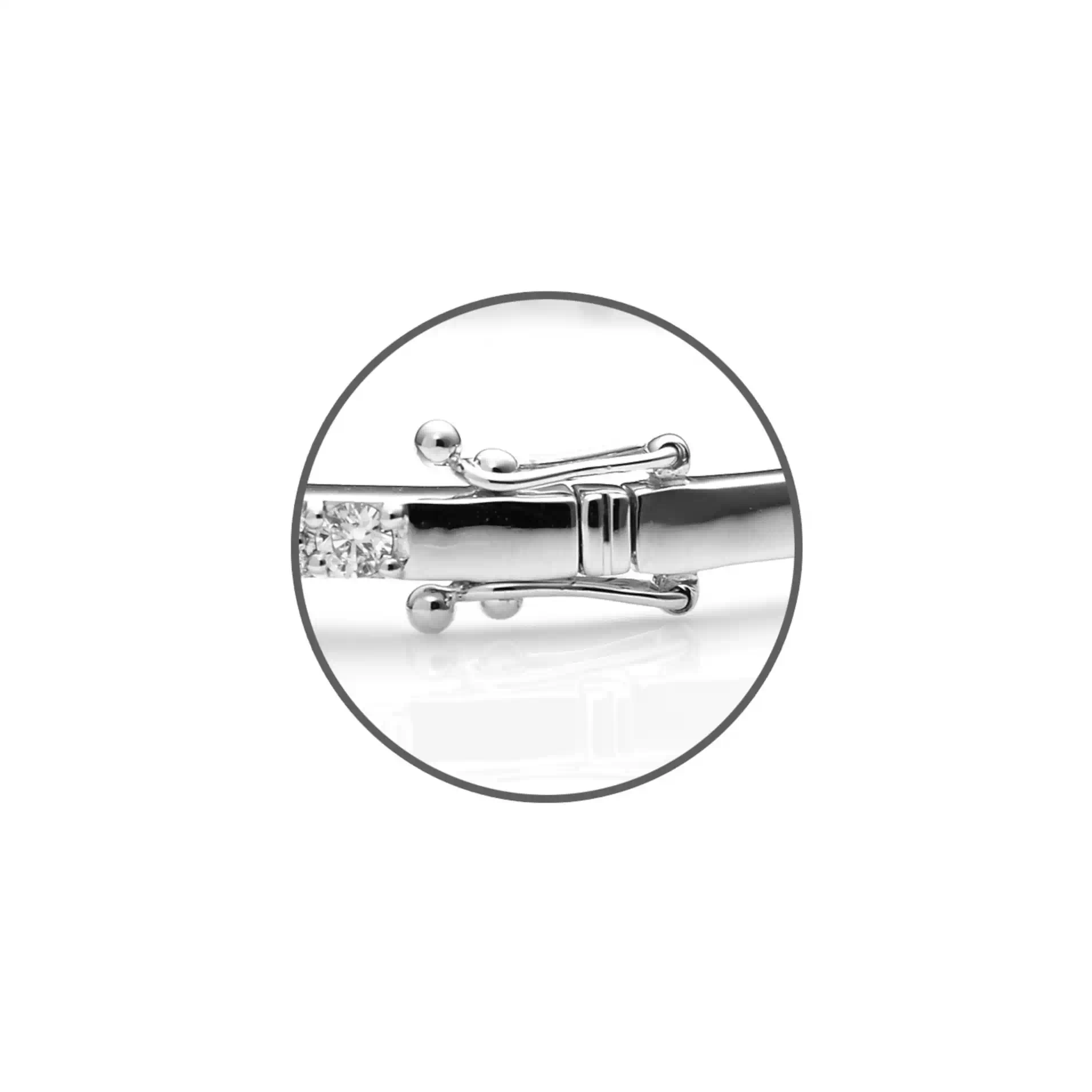 Diamond Bangle BG027556KB in 18K White Gold
