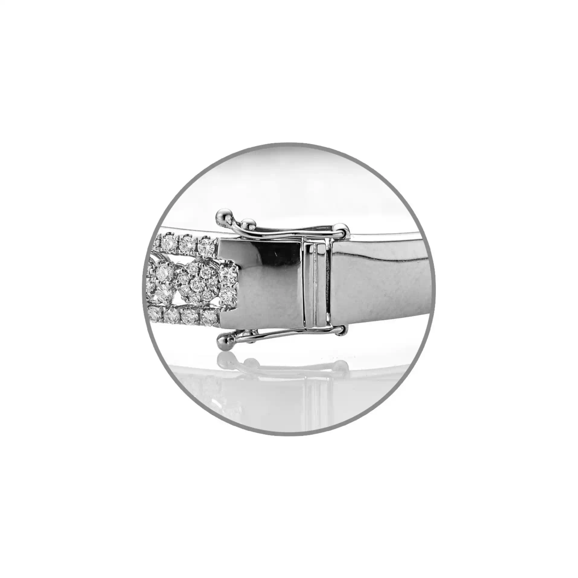 Diamond Bangle BG046288DB in 18K White Gold