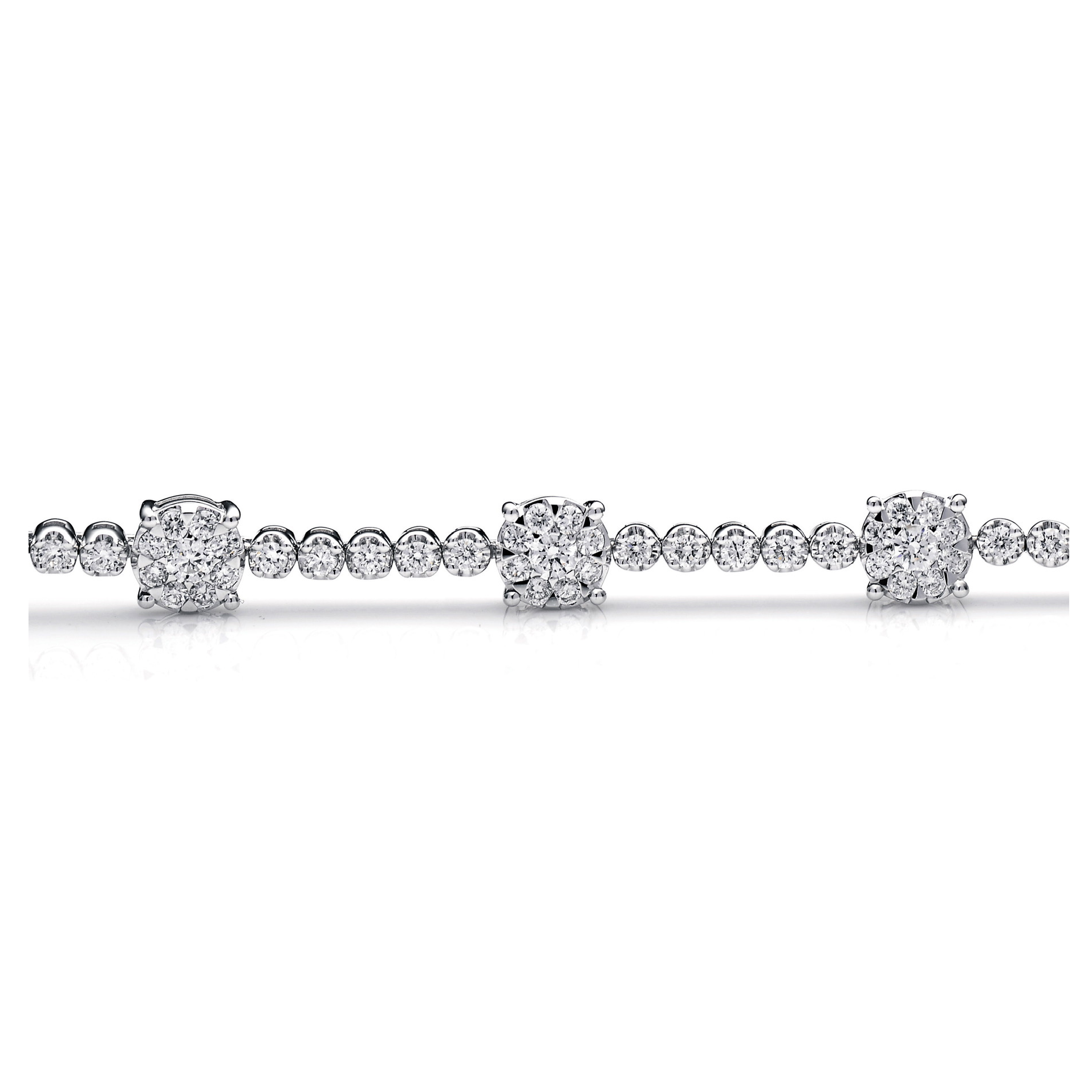 Diamond Bracelet BT042224DB in 18K White Gold