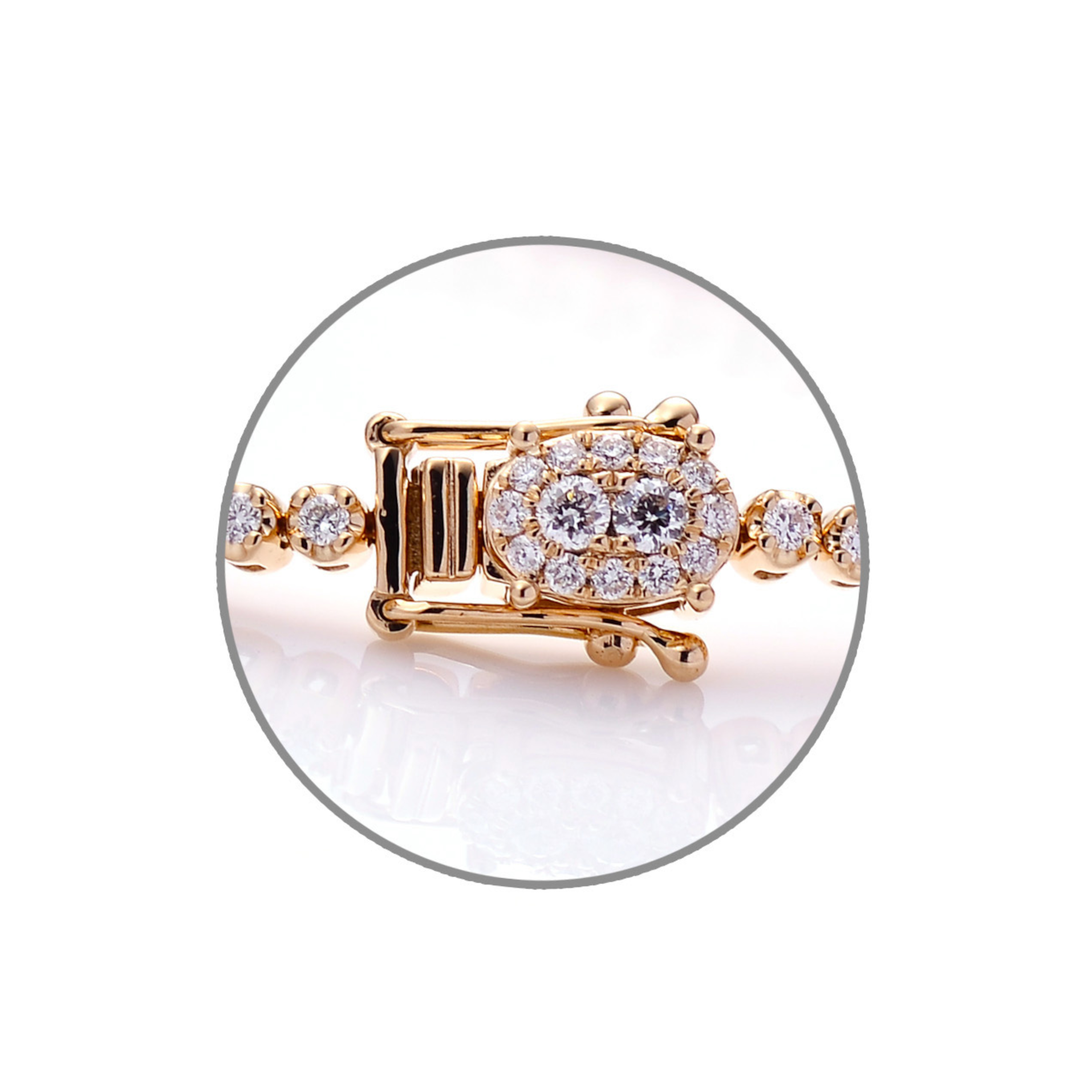 Diamond Bracelet BT042229DB in 18K Rose Gold