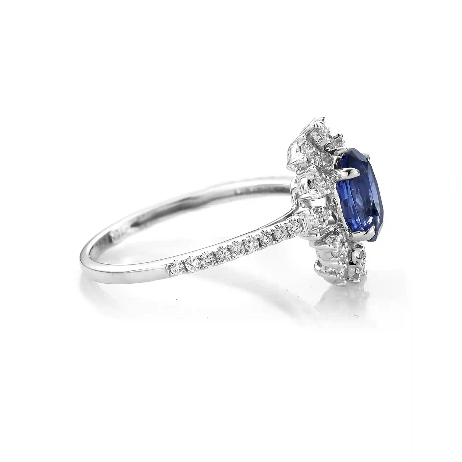 Engagement Ring SR043352GB in White Gold - View 2