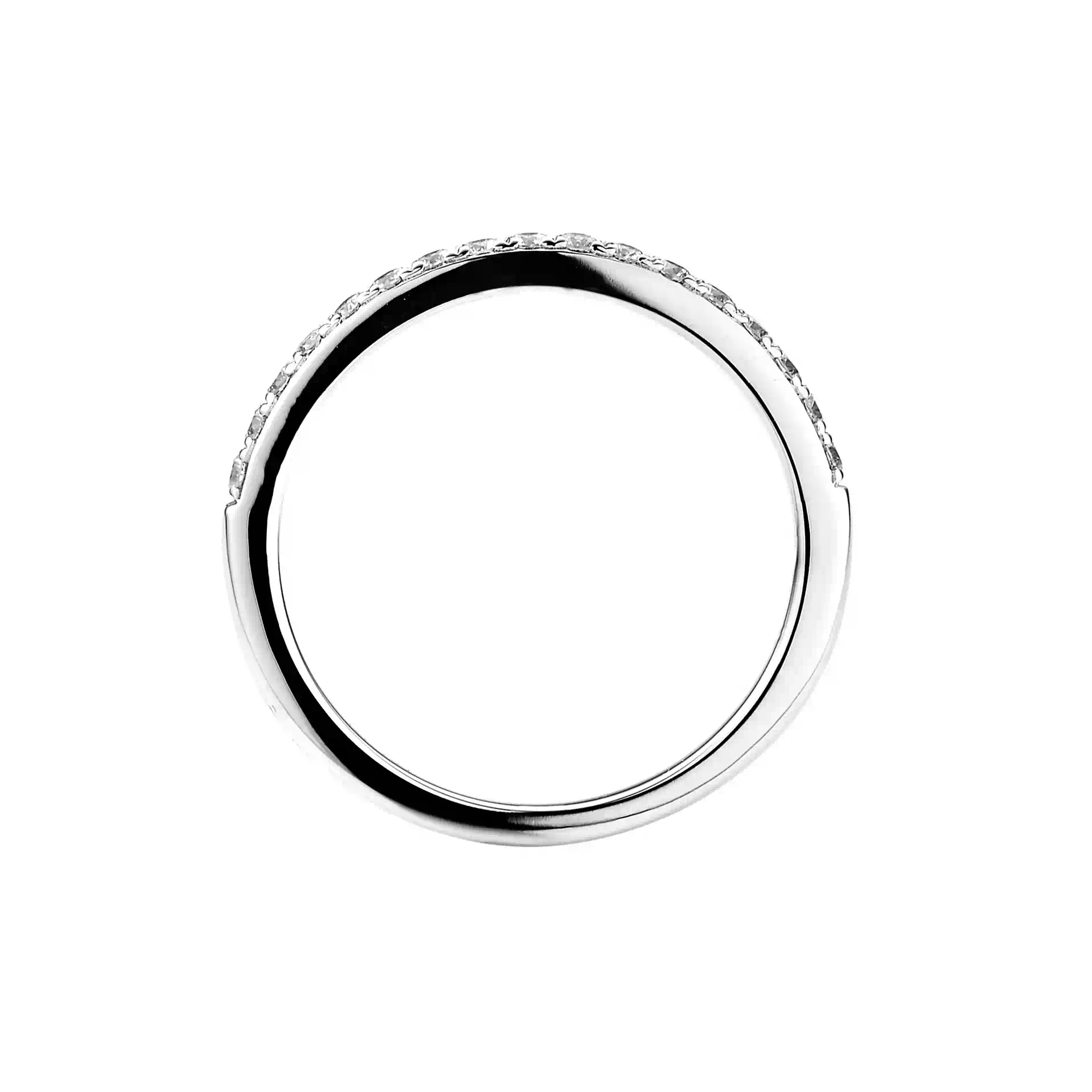 Diamond Wedding Band RI040854DB in White Gold - View 2