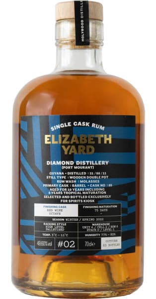Elizabeth Yard Rum Diamond Guyana 70cl 49.6% - L19064NV.jpg
