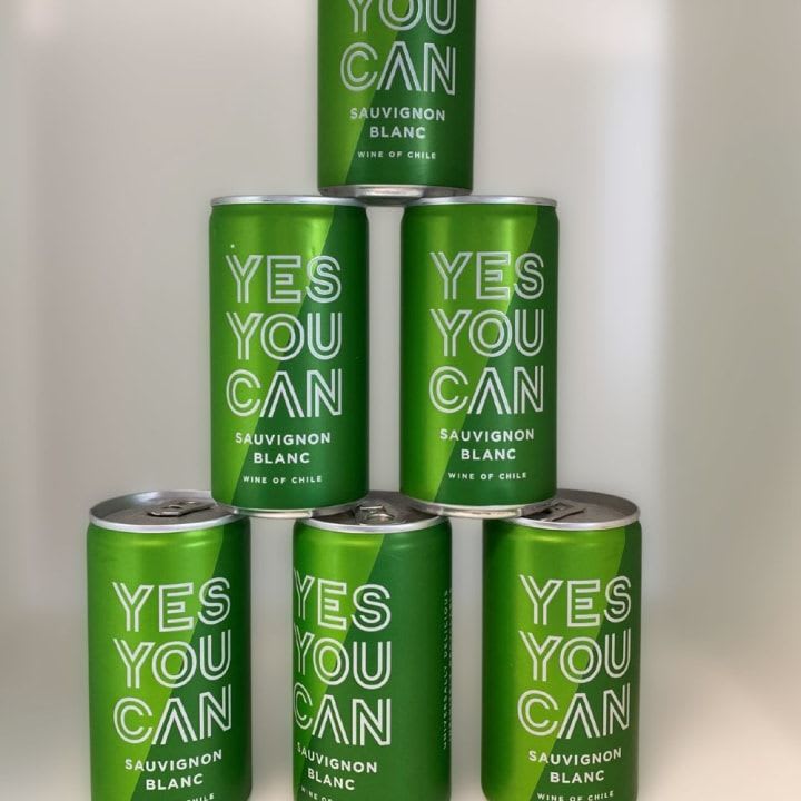 yes you can - wine in a can