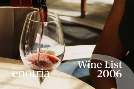 The front cover of Enotria's Wine List 2026