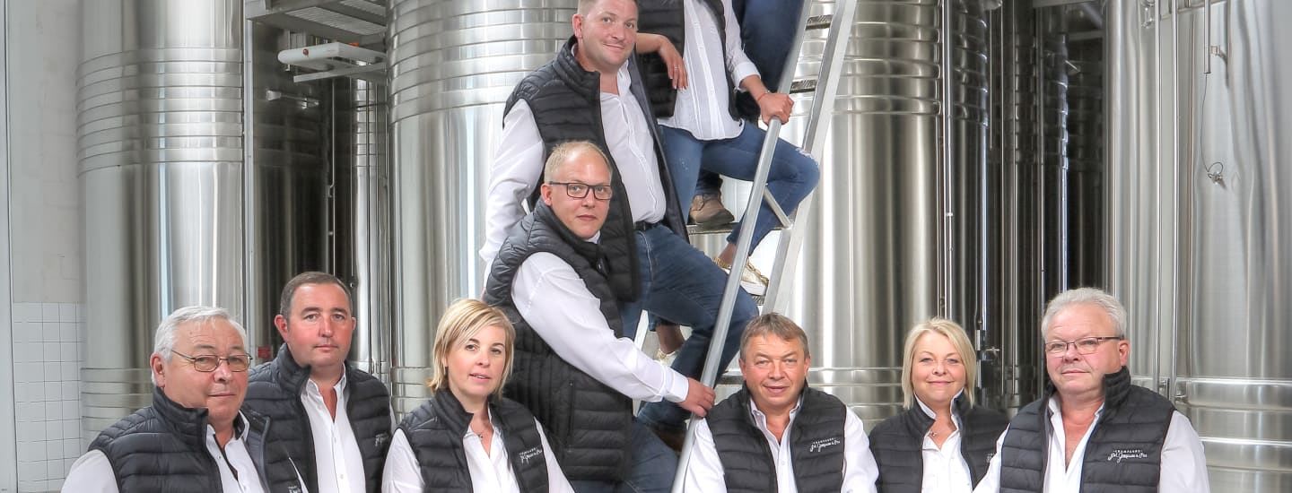 Gervais, Jean Marie and family in the winery