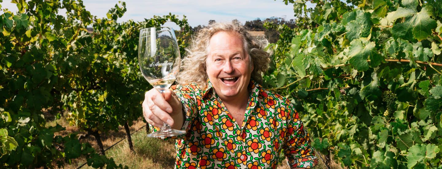 Chester Osborn in Roussanne vineyards