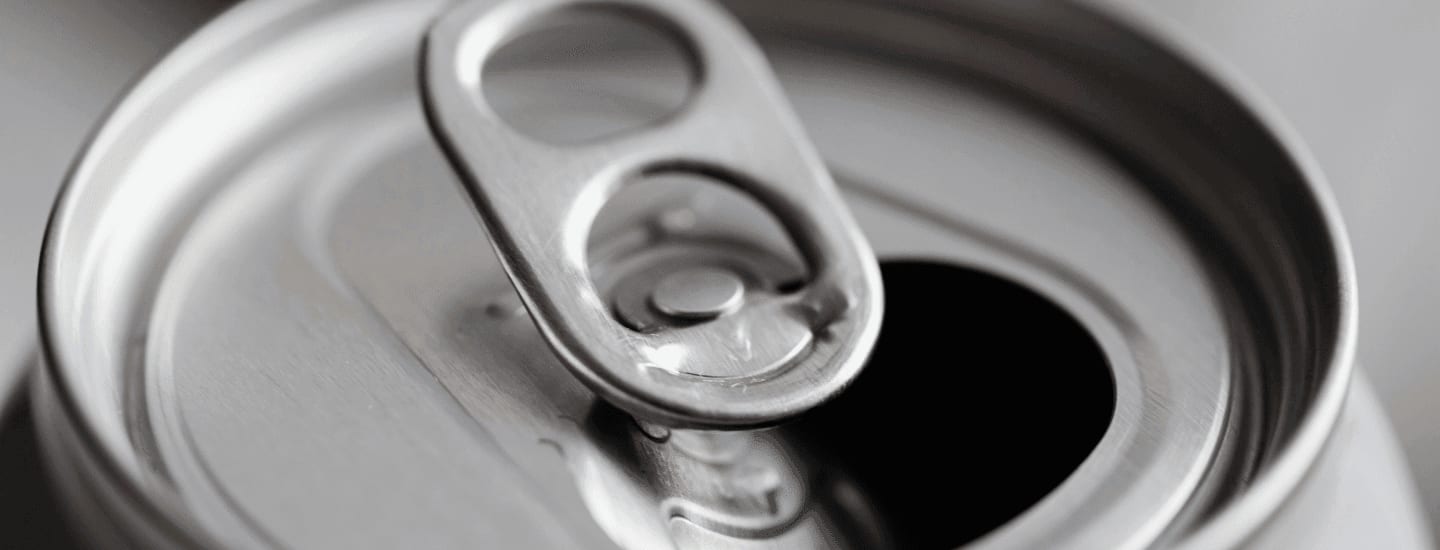 A close-up image of a soft drinks can