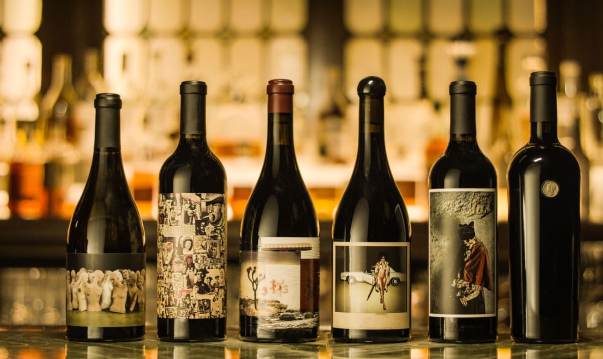 Orin Swift bottles lined up
