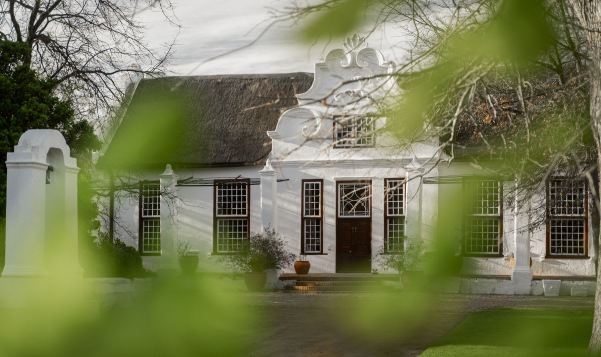 An old colonial house in South Africa at Morgenster Winery