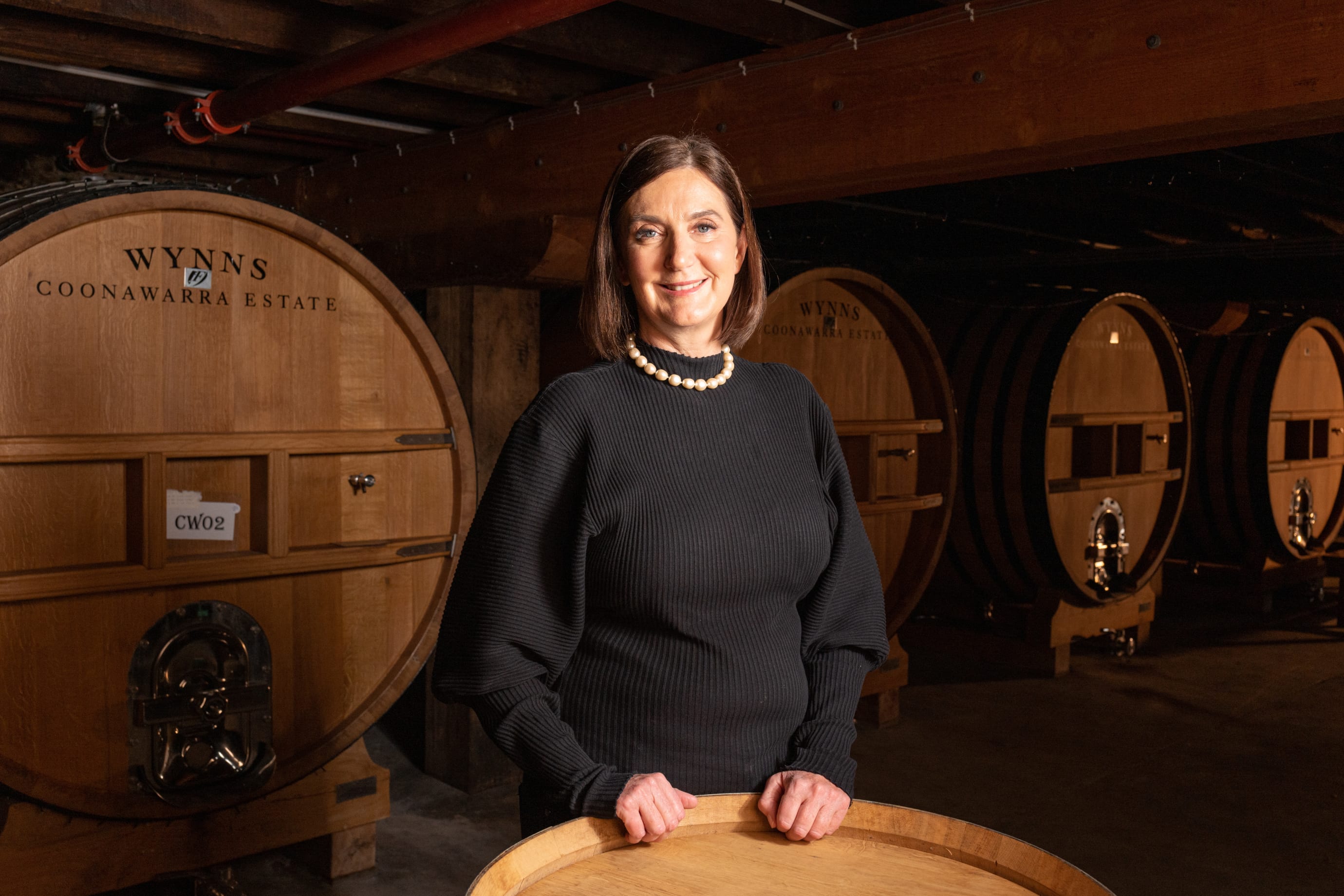 Wynns Senior Winemaker Sue Hodder in the cellar