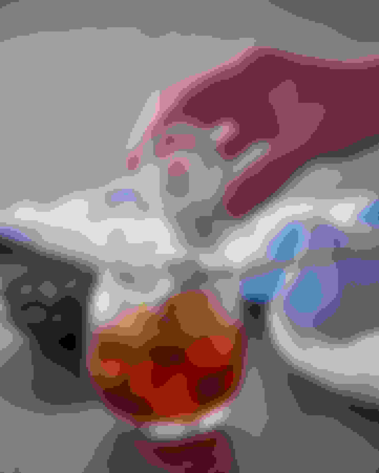 White Russian Cocktail being made White Russian Cocktail being made