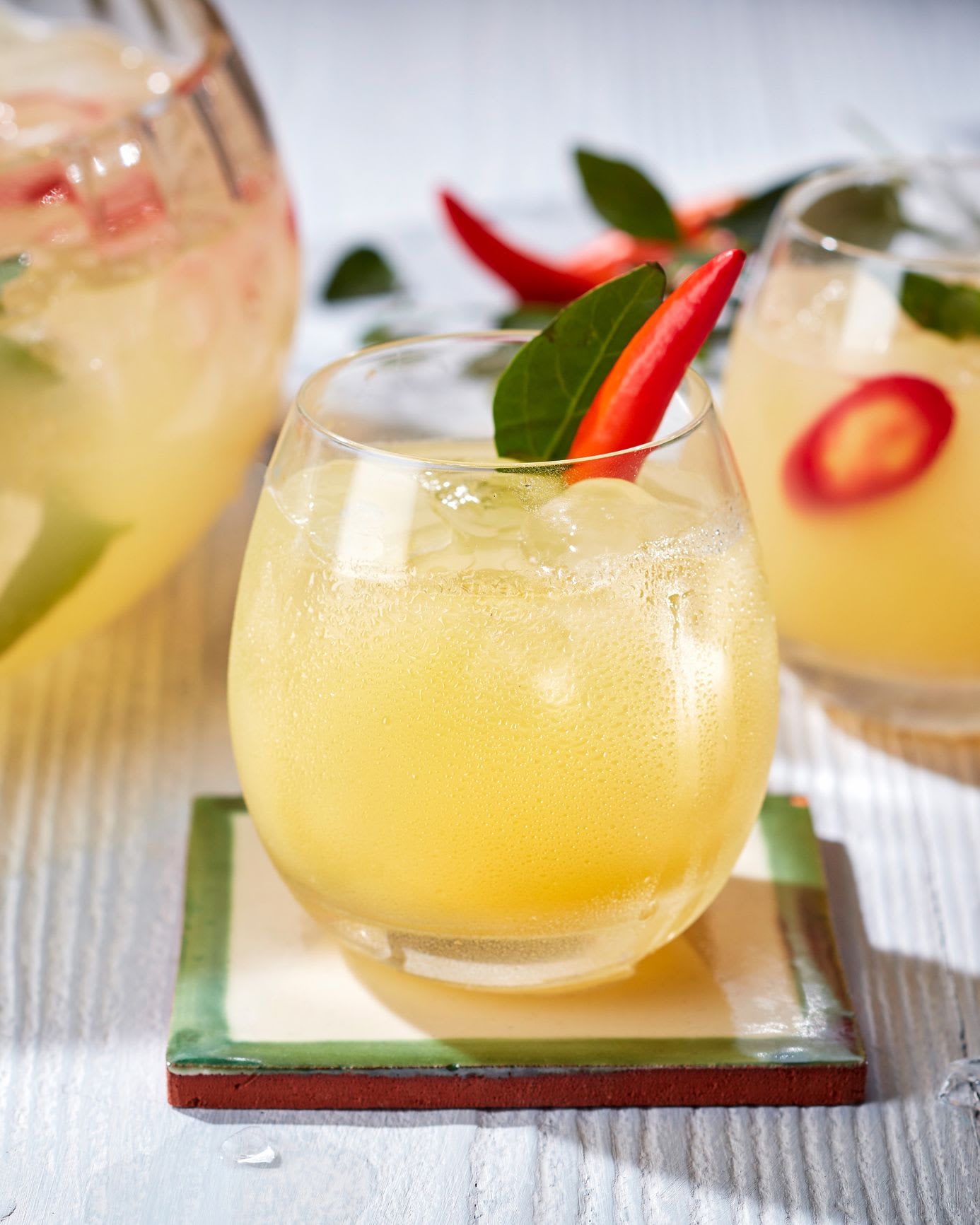 Chilli and apple punch gin cocktail Chilli and apple punch gin cocktail