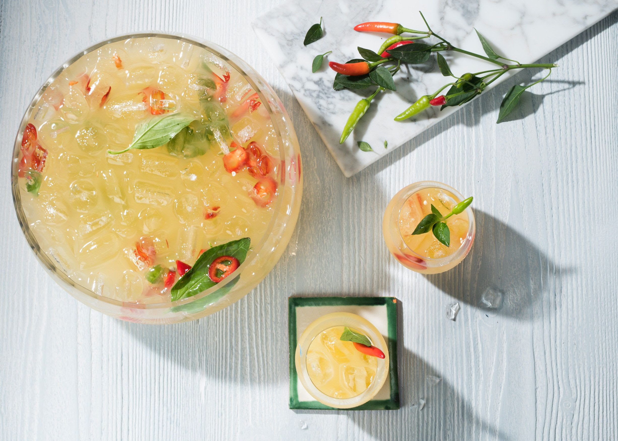 Chilli and apple punch gin cocktail Chilli and apple punch gin cocktail