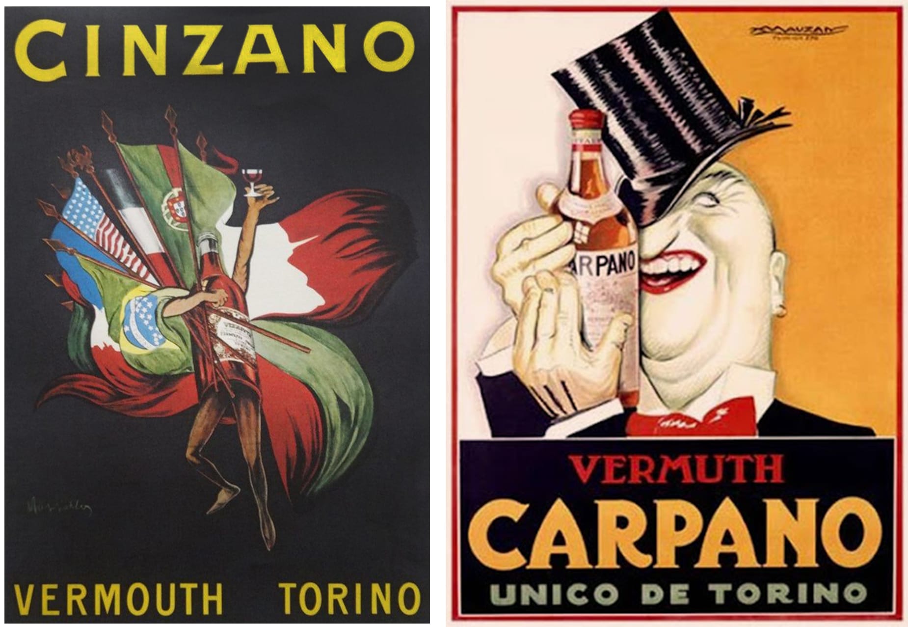 Carpano & Cinzano vermouth posters