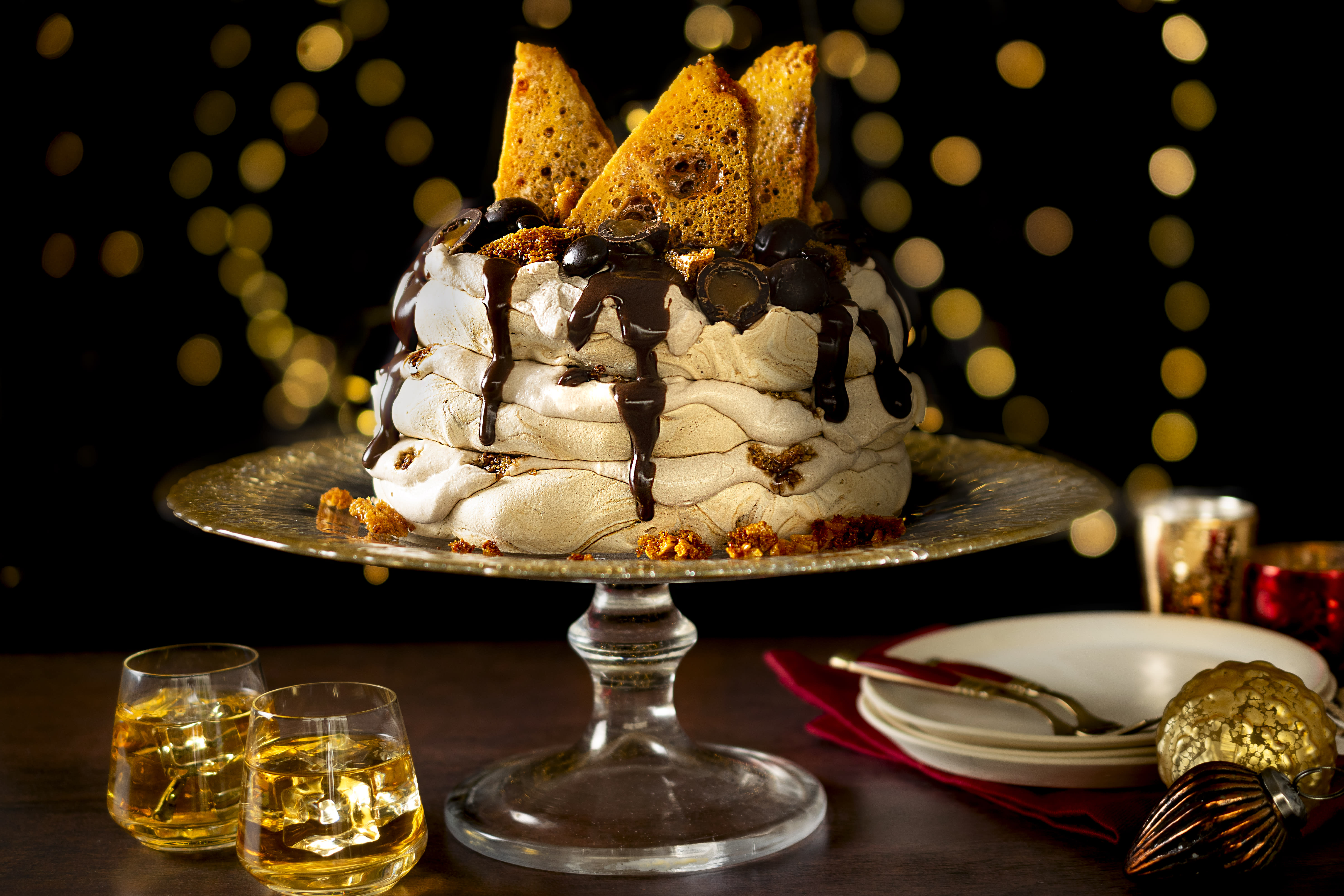 Honeyed Drambuie Mocha Pavlova Honeyed Drambuie Mocha Pavlova