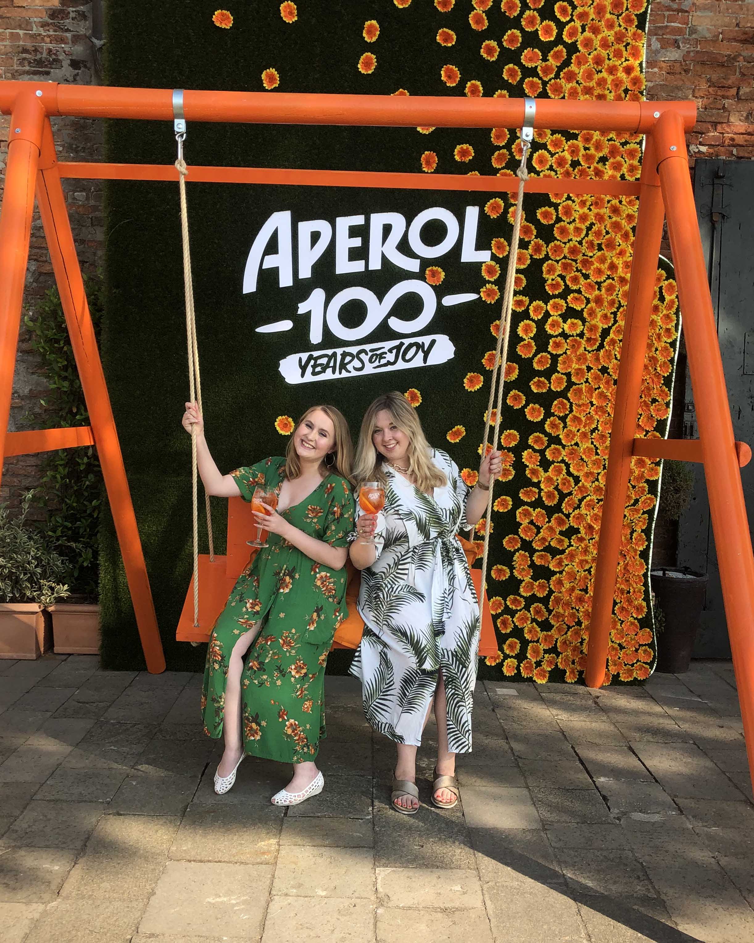 Georgie celebrating 100 years of Aperol