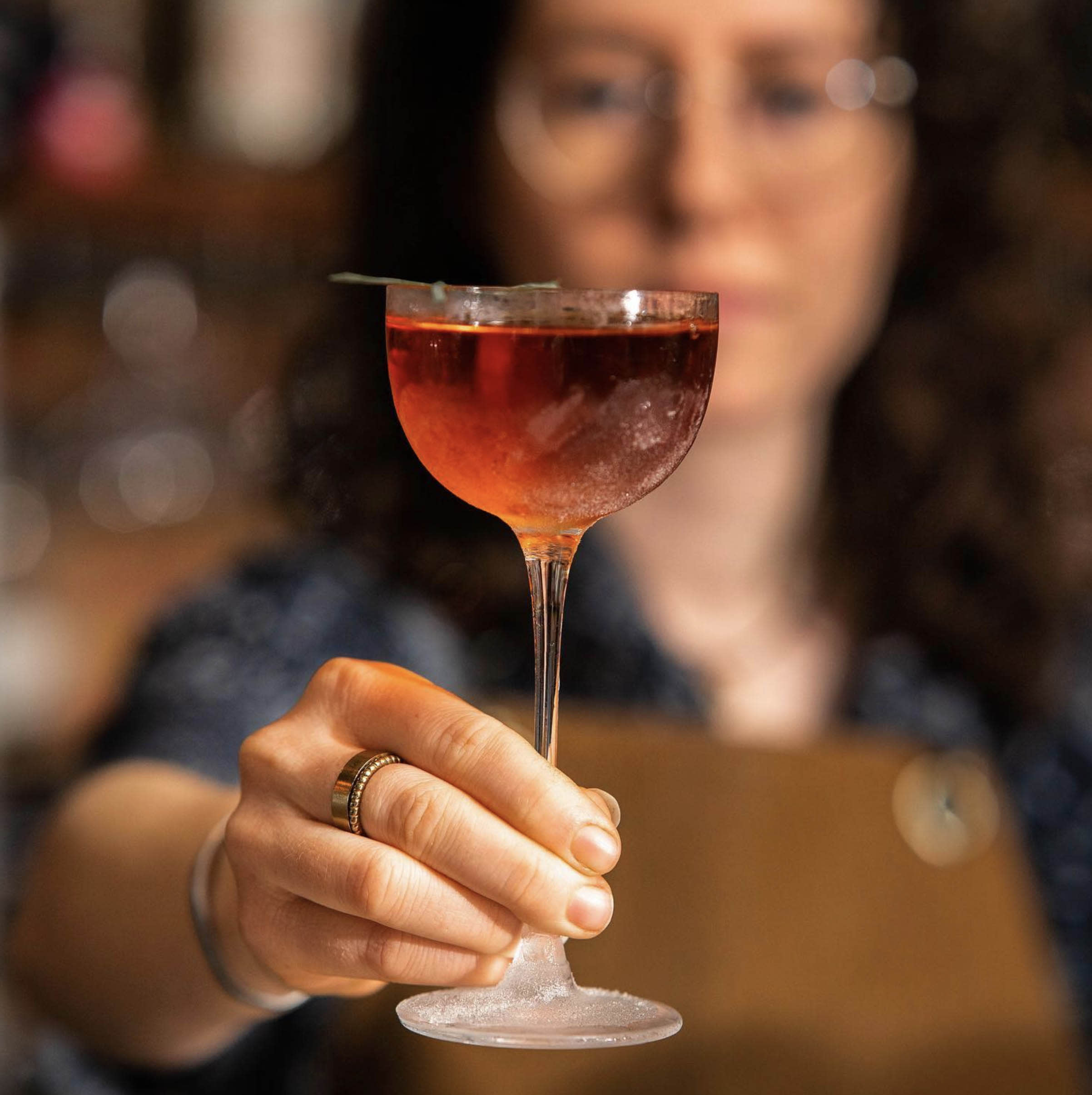 Courtney Francis with Cocktail Courtney Francis with Cocktail