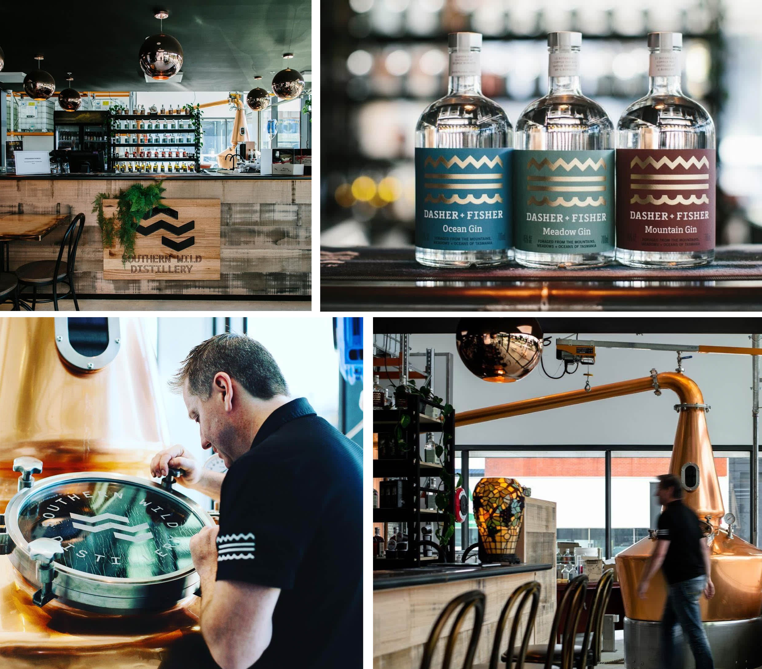 Dasher & Fisher gins made by Southern Wild Distillery