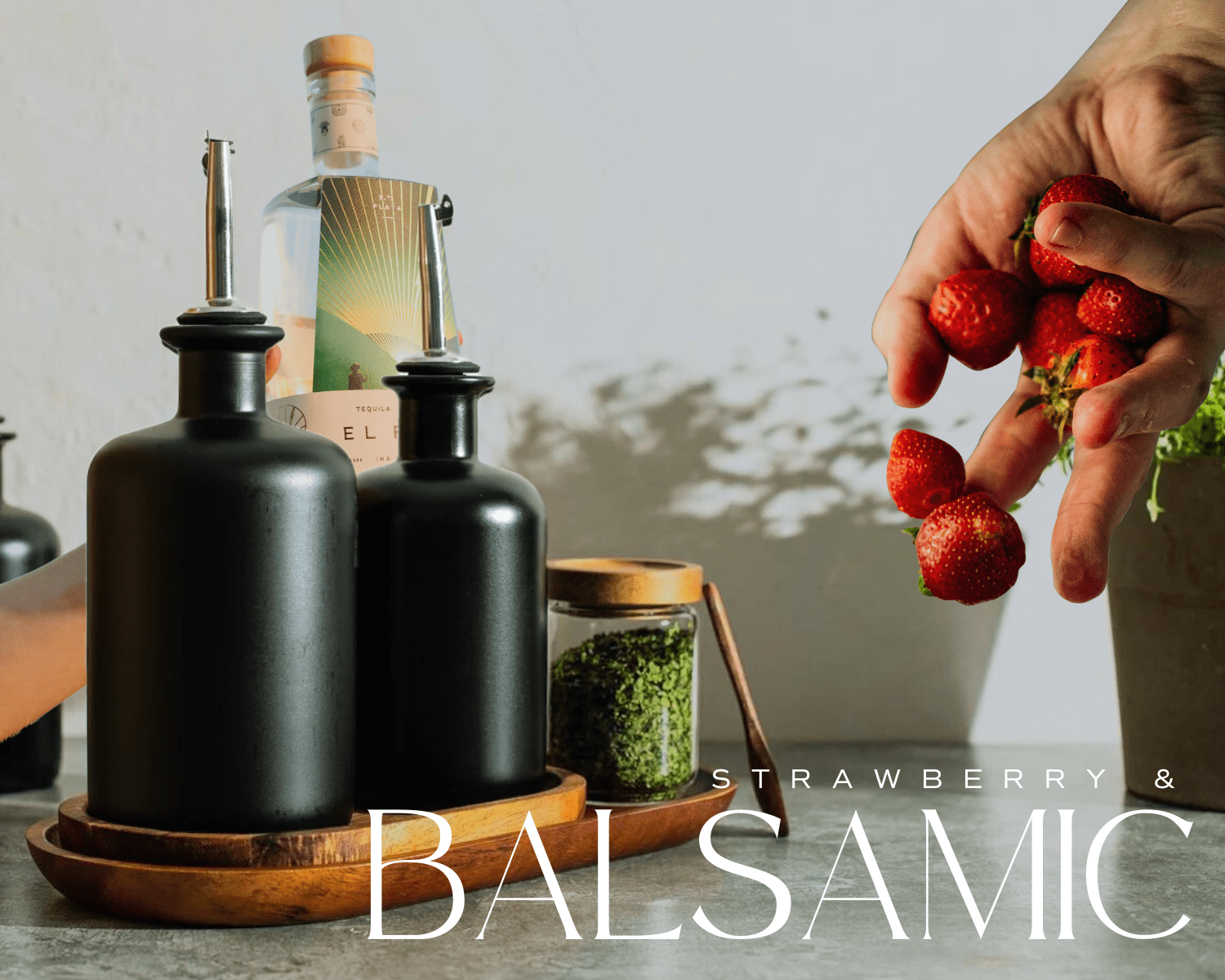 Balsamic crisps and drinks Balsamic crisps and drinks