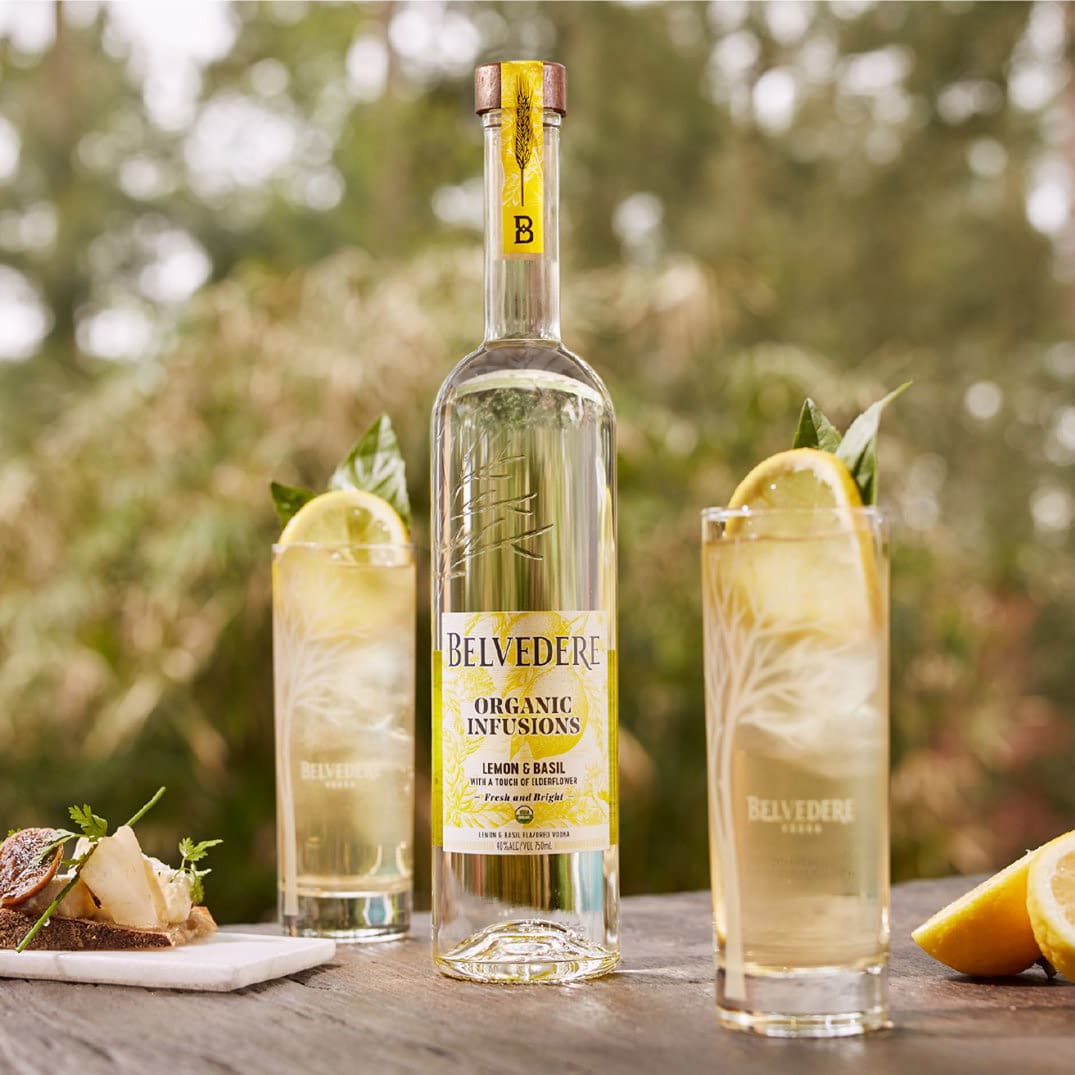 Belvedere Organic Infusions Lemon & Basil Vodka 70cl