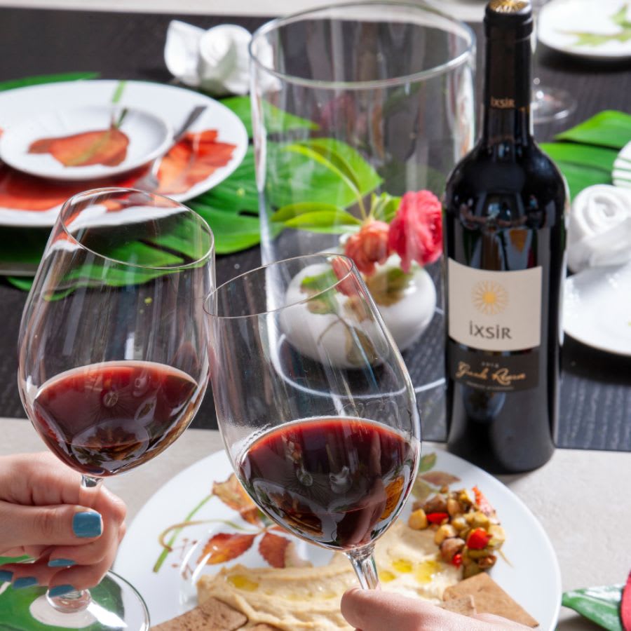 Image Of Ixsir red wine in glass