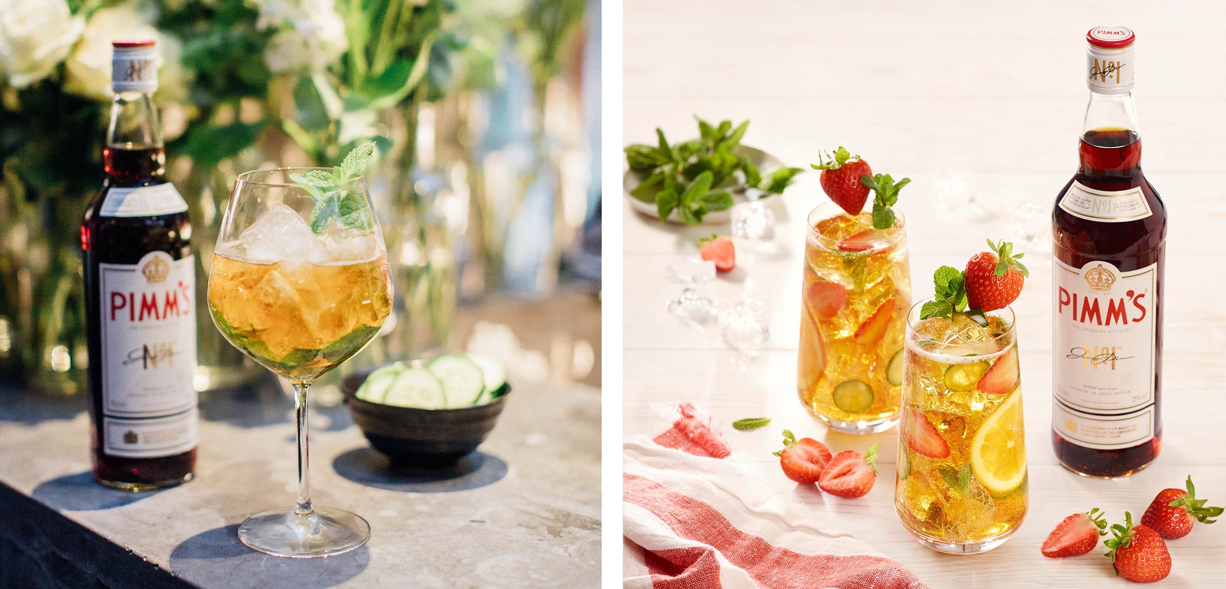 Pimm's No 1 Cup images with glorious drinks