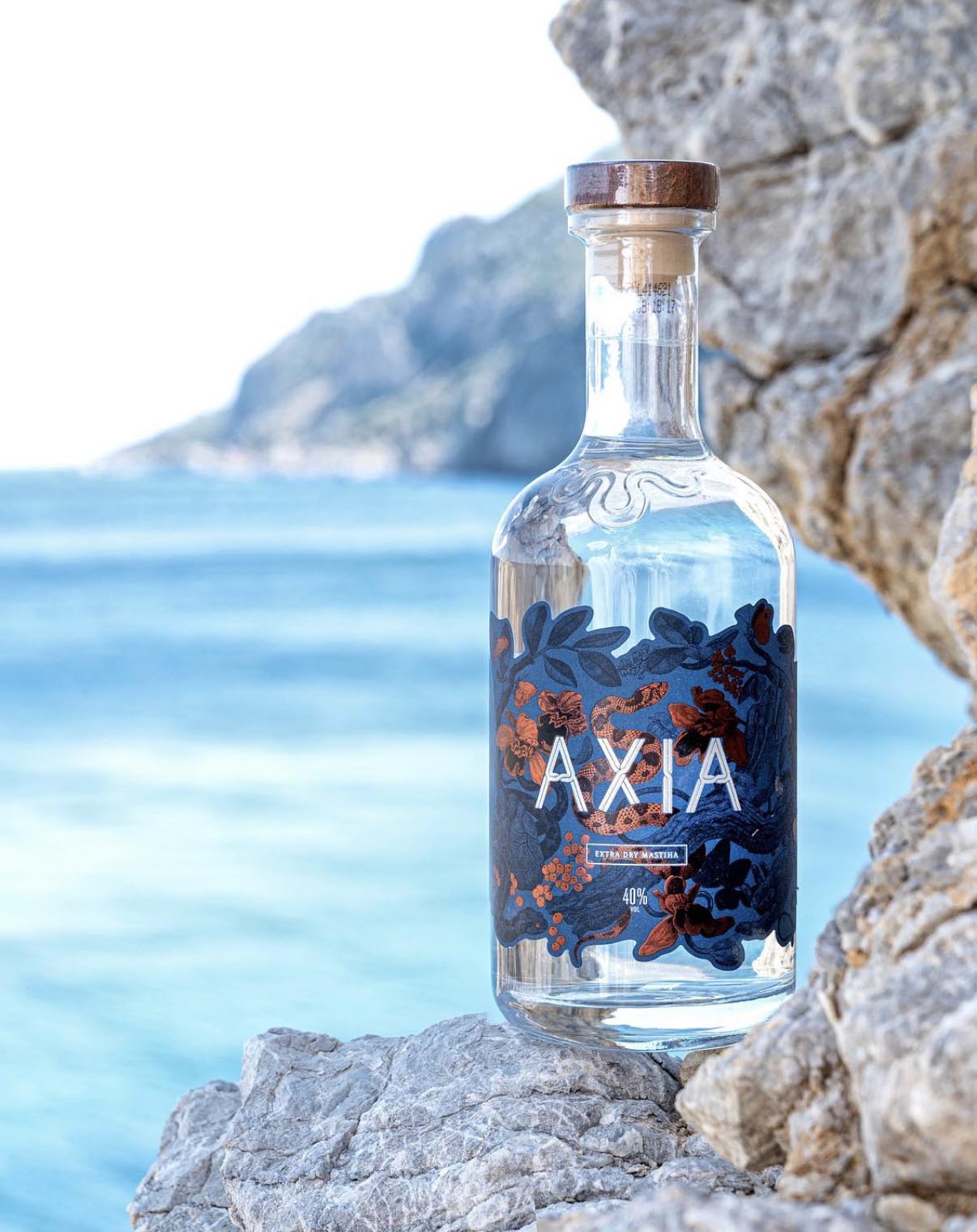 Bottle of Axia in Greece