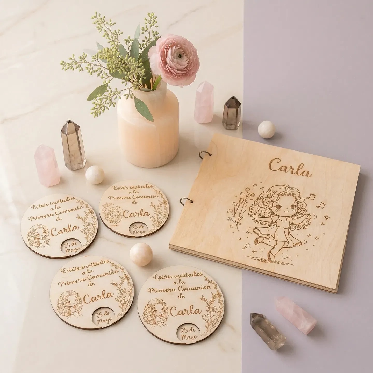 Invitaciones y Libro de Firmas - MariArT