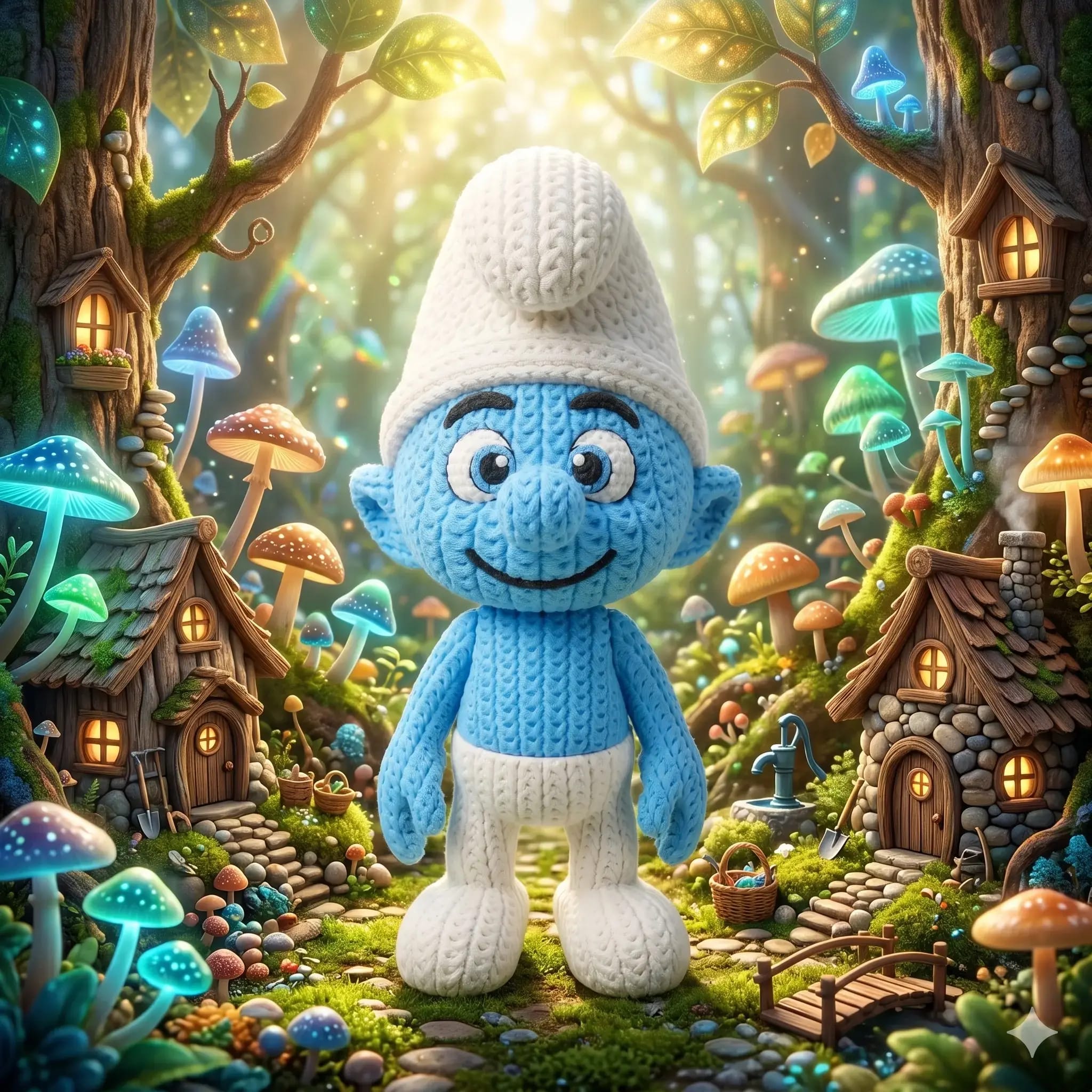 Habitante azul del bosque Crochet - MariArT