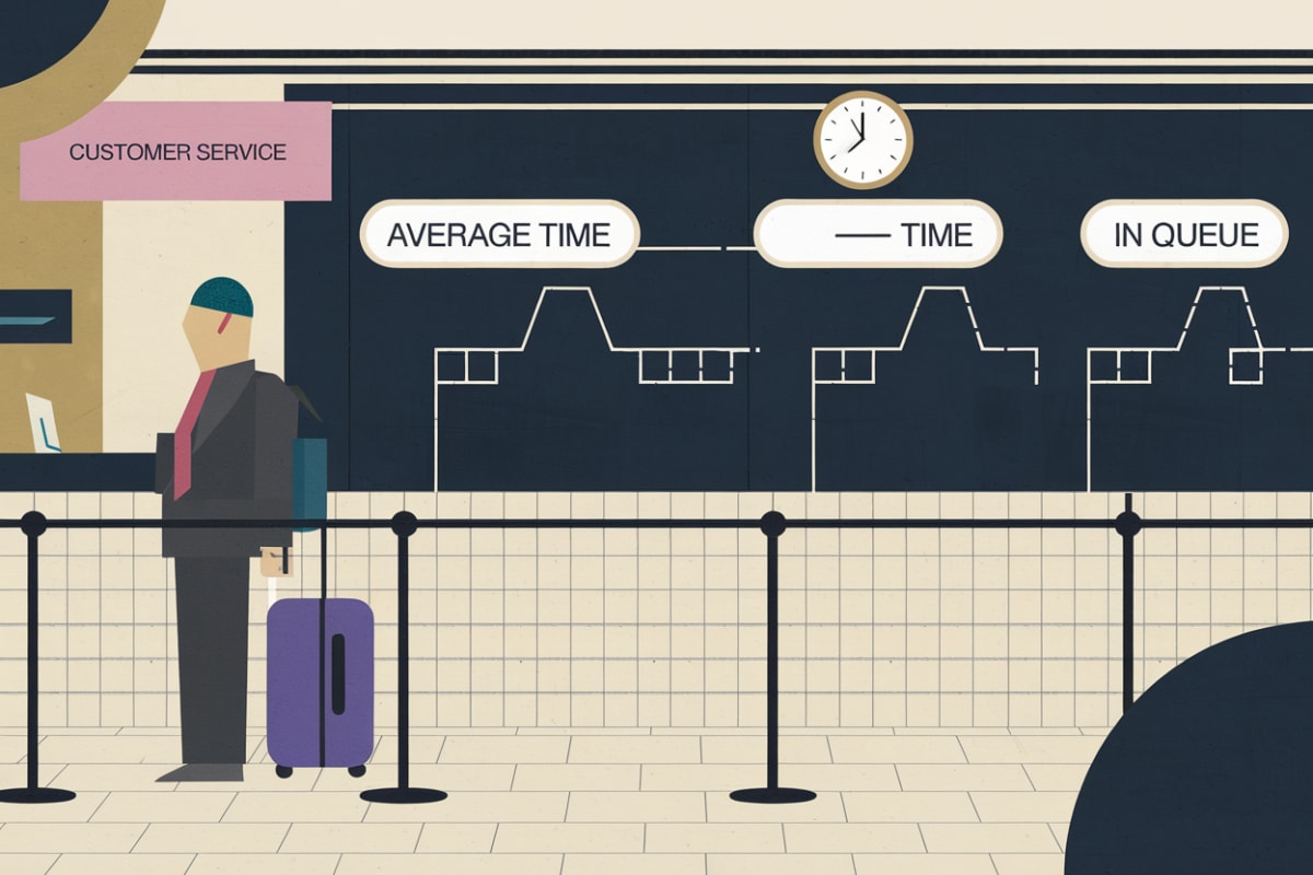 Average Time in Queue in Customer Service - Featured image showing This article explores average queue times in customer service, highlighting customer expectations and strategies to improve efficiency. Discover how AI solutions, such as the AI Social Media Coordinator by Enrich Labs, can enhance customer engagement and reduce wait times.