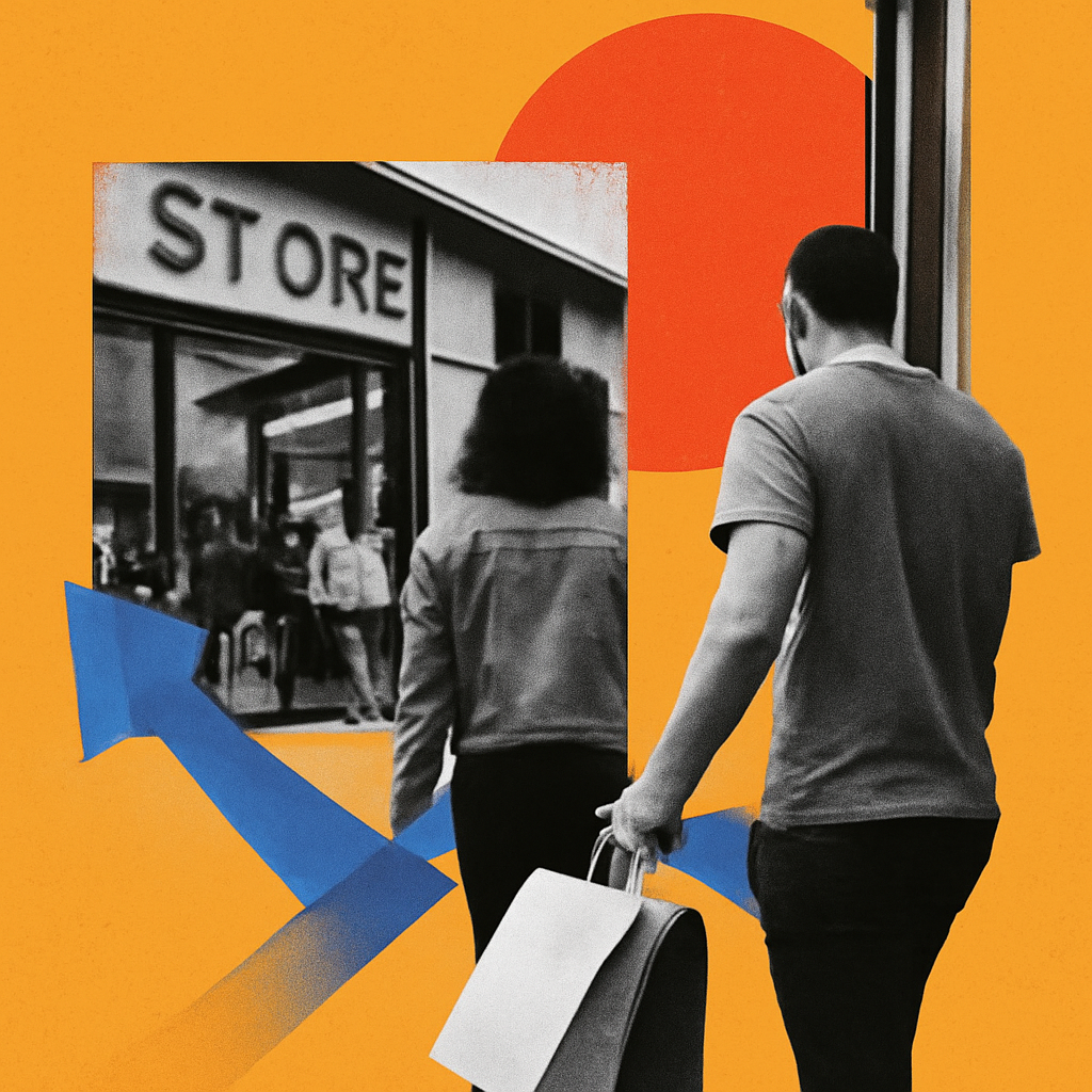 What is Store Traffic? - Featured image showing Boost your retail foot traffic with experiential in-store events, social media strategies, eye-catching signage, local SEO, and AI-powered analytics.