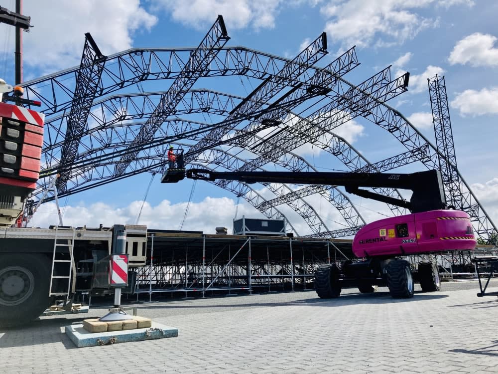 nacelle élévatrice 860SJ JLG au festival Hellfest