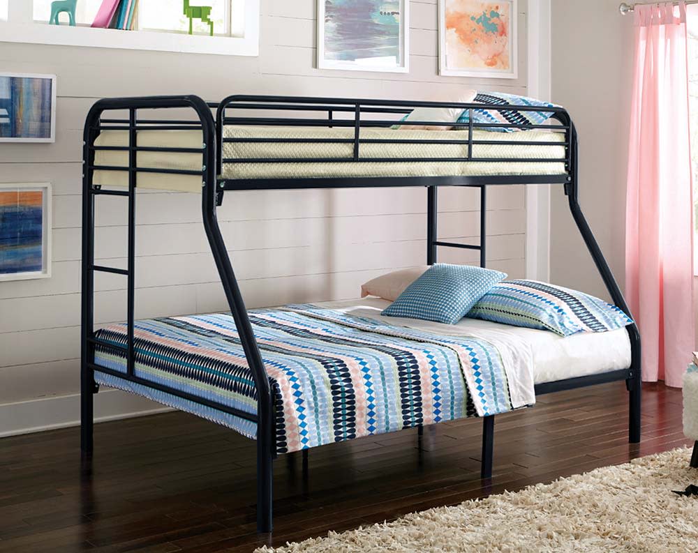 metal black bunk bed