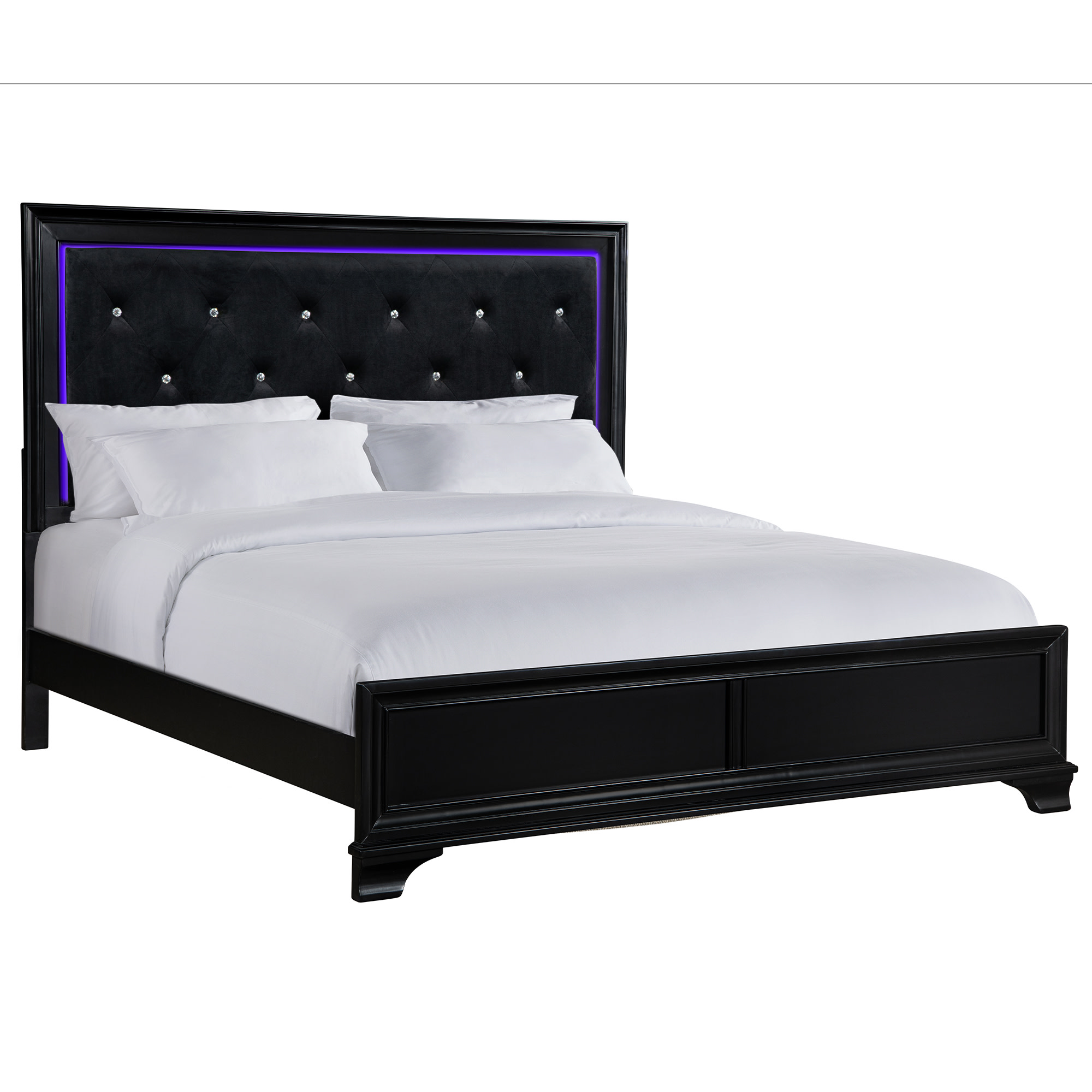 Queen Bed, Black
