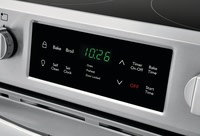 Frigidaire Cocina eléctrica de 24 pulgadas y 1.9 pies cúbicos en blanco con  horneado oculto, cumple con ADA