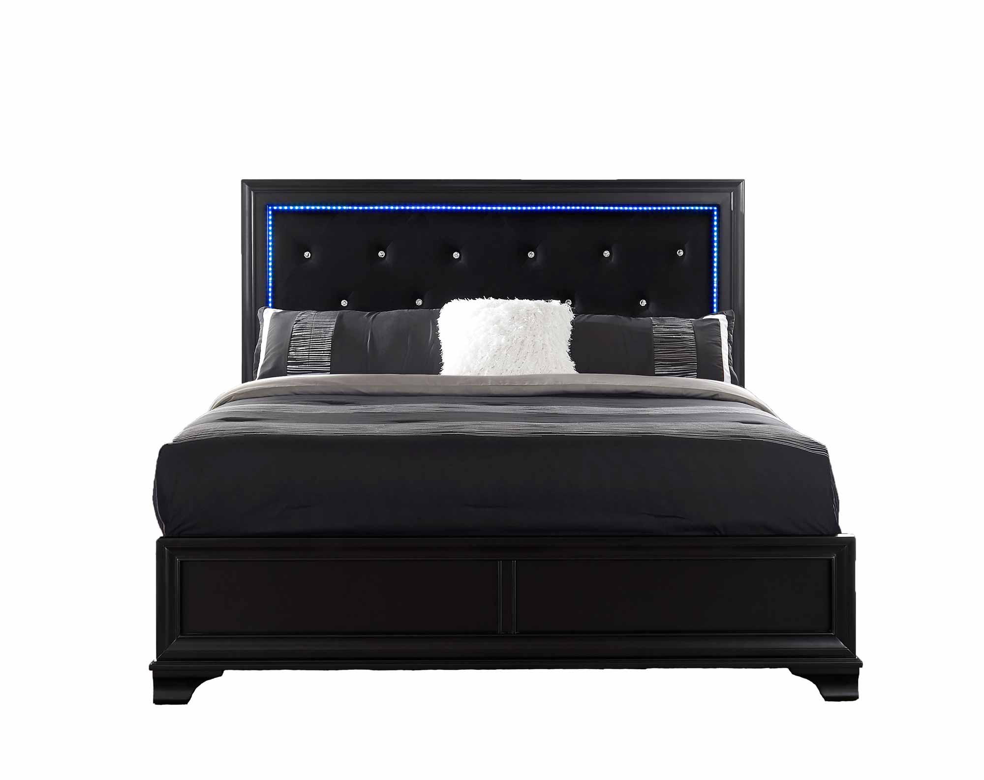 Contemporary Black Queen 5pcs Bedroom Set by Acme Louis Philippe III 19500Q-5pcs  – buy online on NY Furniture Outlet