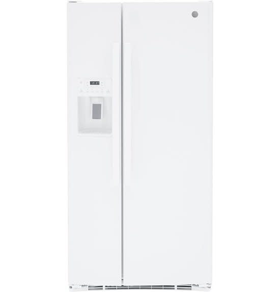 GE GSE23GGPWW - 33 Inch 23.0 Cu. Ft. Side-by-Side Refrigerator in White ...