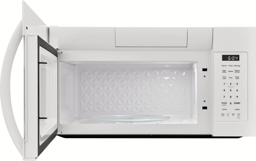  Frig idaire FFMV1846VW - Microondas blanco de 30 pulgadas con  capacidad de 1.8 pies cúbicos, 1000 vatios de cocción, bloqueo infantil y  300 CFM en color blanco : Hogar y Cocina