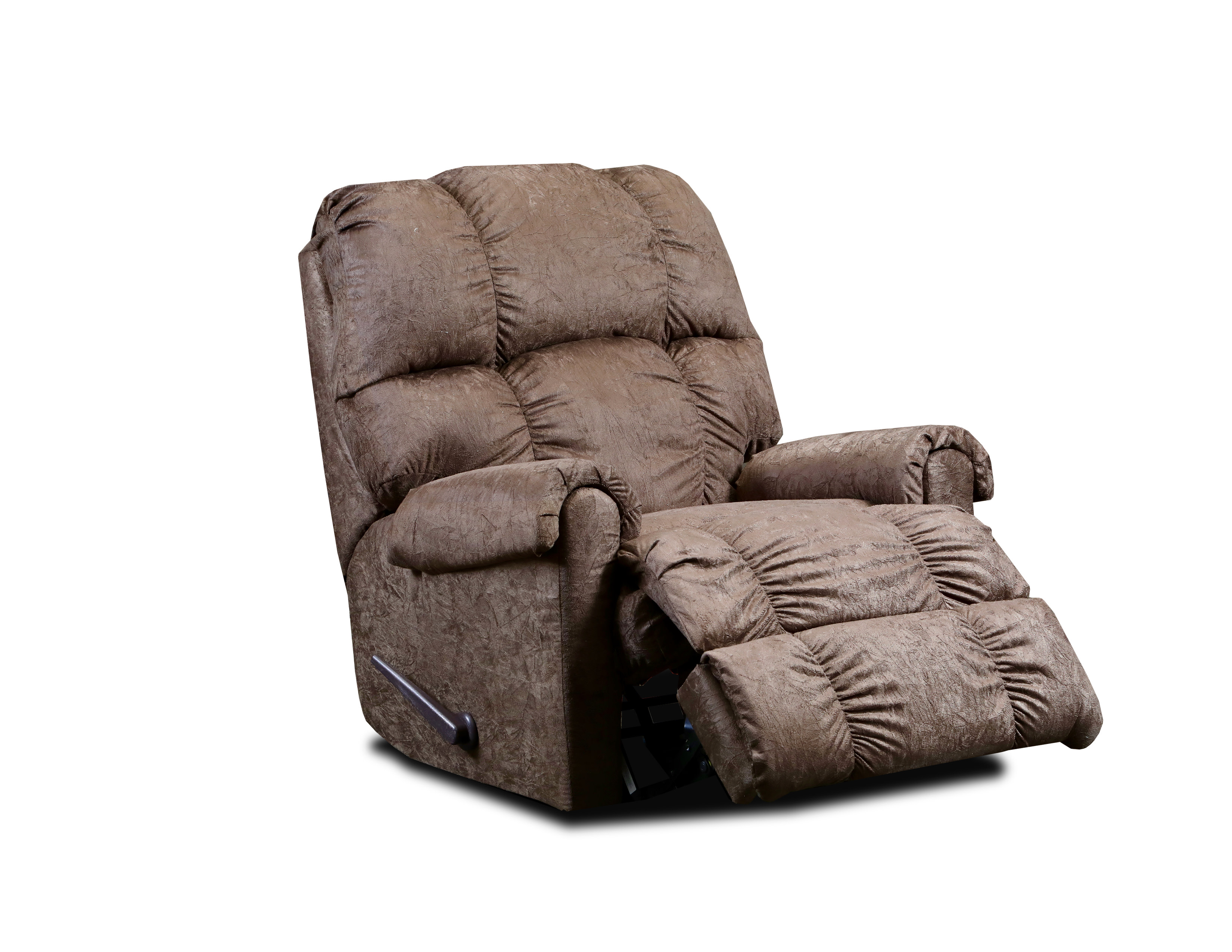 Chocolate Microfiber Vintage Motion Recliner with Tight Back & Seat Cushions  and Pillow Top Arm & Cup Holder - Bed Bath & Beyond - 38338360